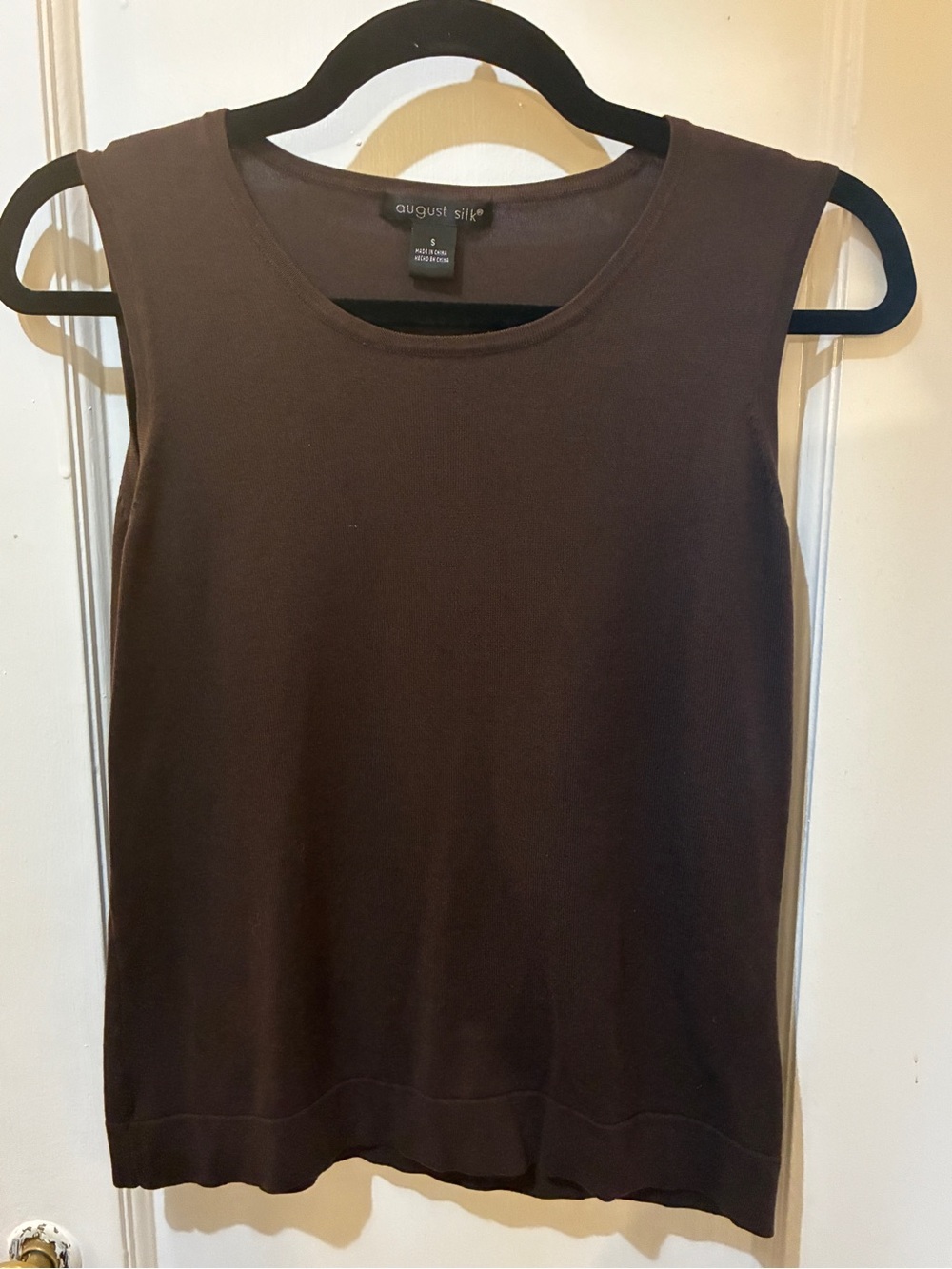 August Silk Women’s Brown Sleeveless Knit Tank